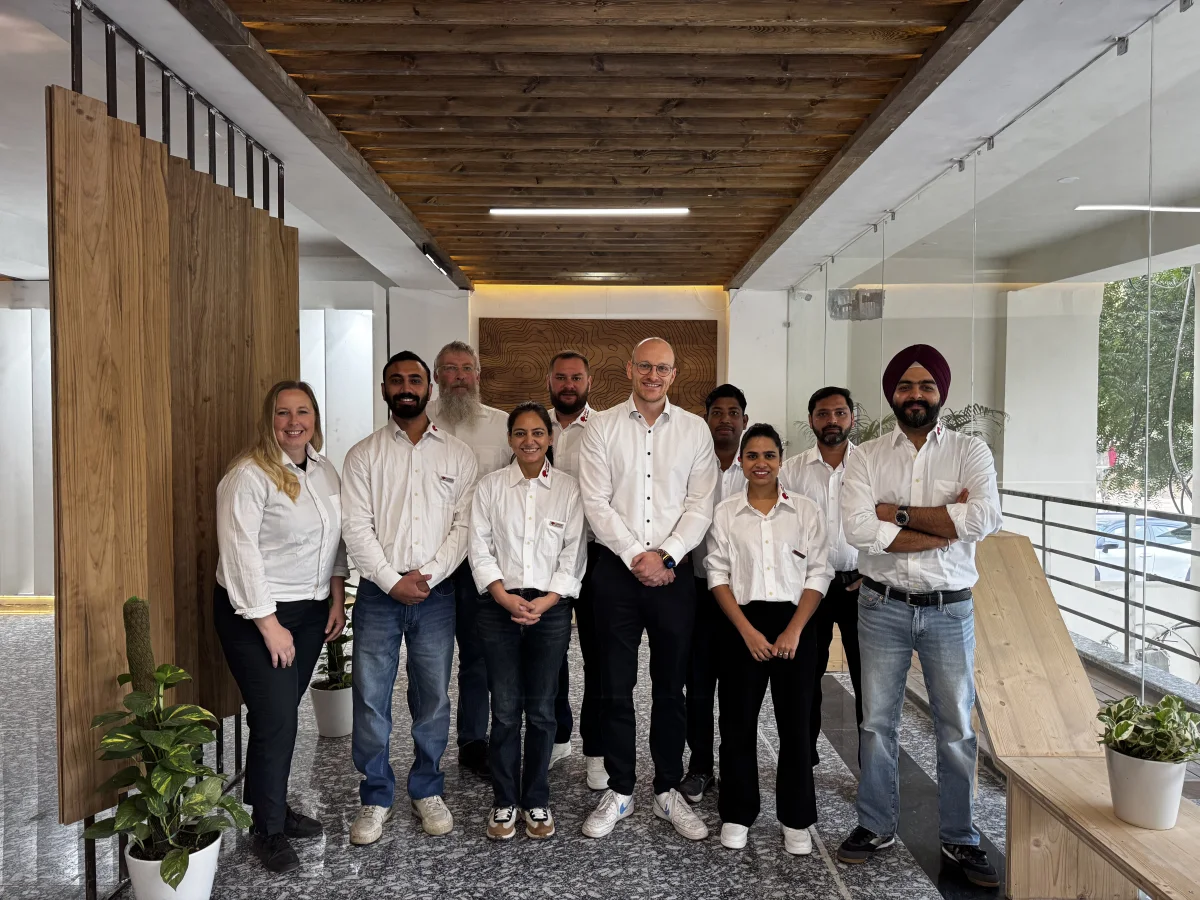 The LEINOS India team at the Delhi Experience Center