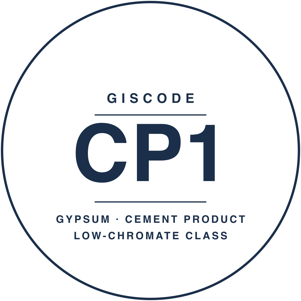 GISCODE CP1 — German trade classification for gypsum/cement products, low-chromate class