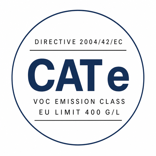 VOC category e — EU Directive 2004/42/EC, limit 400 g/l