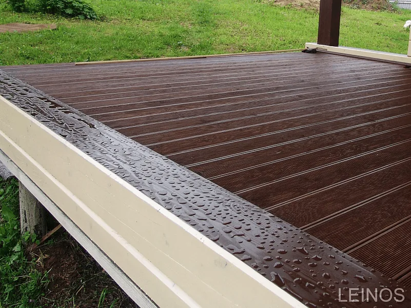 Outdoor Terrace Deck with Water-Repellent Oil