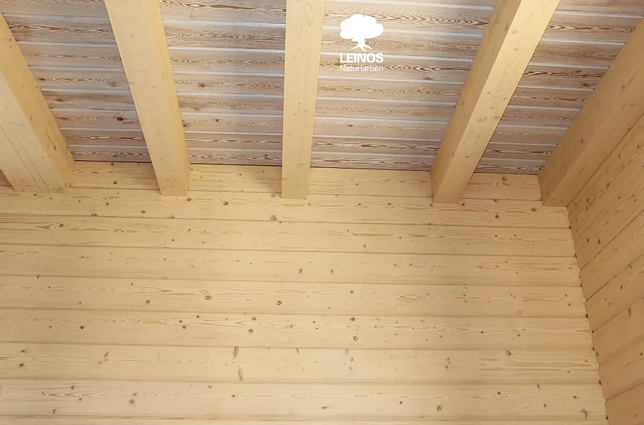 Wide elevation showing the paneling under indirect Kerala daylight — soft satin sheen with grain texture.