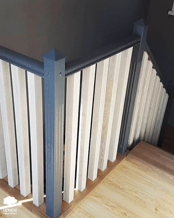 Side-light shot showing tread satin sheen against matte tile pattern.