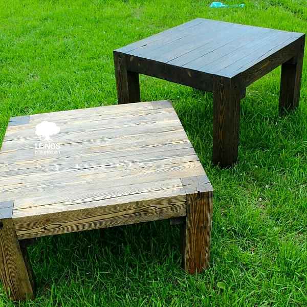 Stained Outdoor Garden Tables